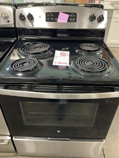 [99213] Ge Used Electric Stove 220volts (40/50 AMP) 30inches {3 prong} (Stainless Steel) 