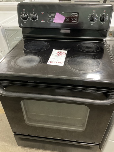 [99226] Ge Used Electric Stove 220volts (40/50 AMP) 30inches {no cord} (Black) 