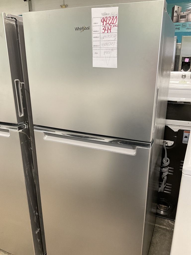 Whirlpool Used Refrigerator Top and Bottom 24x61 1/2” (Stainless Steel) 