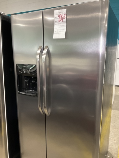 [98630] Frigidaire Used Refrigerator Side by Side 36x68 1/2” (Stainless Steel) 