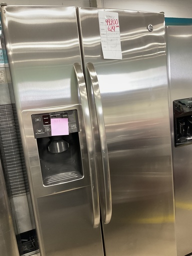 [99200] Ge Used Refrigerator Side by Side 33x69 (Stainless Steel) 