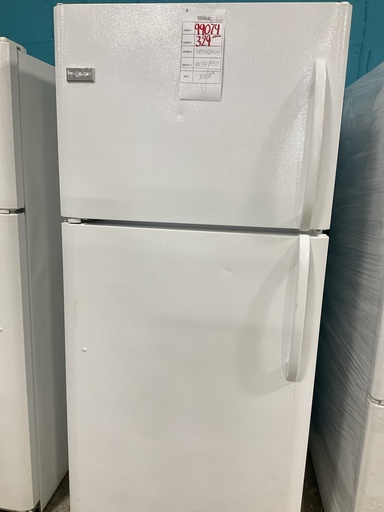 [99074] Frigidaire Used Refrigerator Top and Bottom 30x68 1/2” (White) 