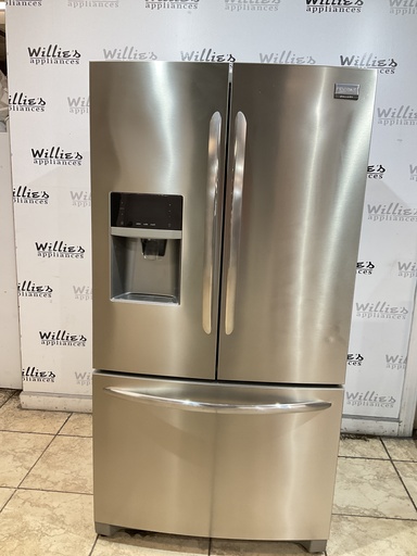 [99260] Frigidaire Used Refrigerator French Door Counter Depth 36x70 (Stainless Steel) 