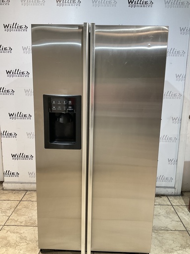 [99252] Ge Used Refrigerator Side by Side Counter Depth 36x70 (Stainless Steel)