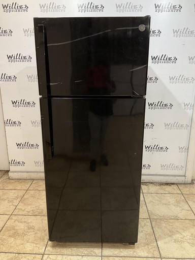 [99261] Ge Used Refrigerator Top and Bottom 28x66 1/2” (Black) 