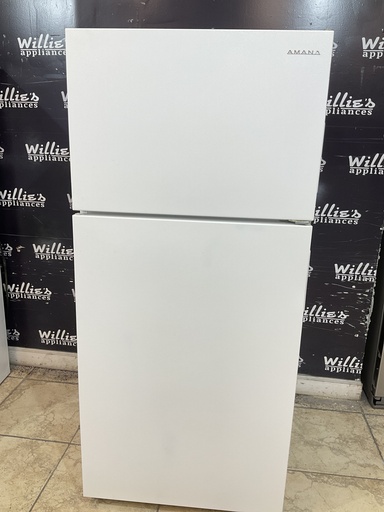 [99274] Amana Used Refrigerator Top and Bottom 28x62 1/2” (White) 