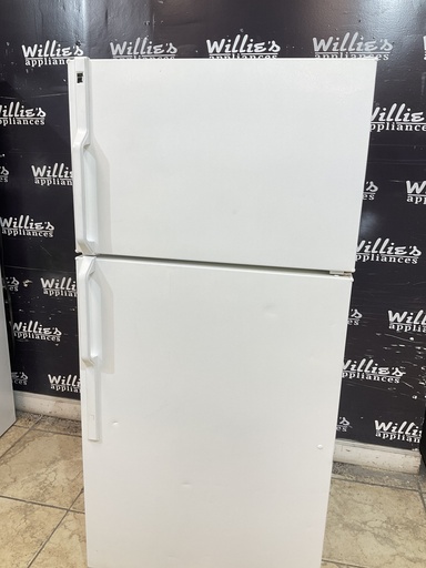 [99259] Hotpoint Used Refrigerator Top and Bottom 28x61 1/2” (White) 