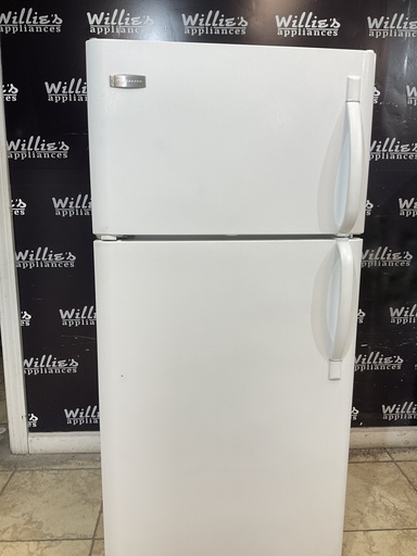 [99262] Frigidaire Used Refrigerator Top and Bottom 30x65 1/2” (White)