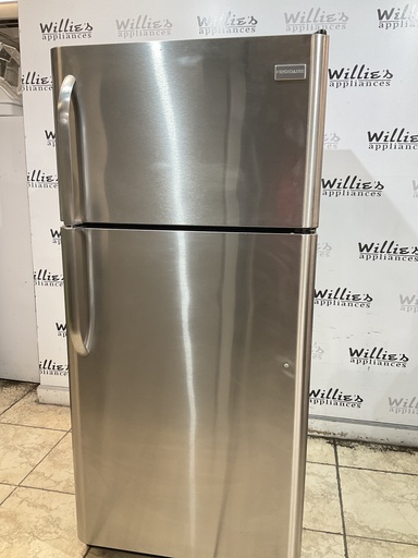 [99276] Frigidaire Used Refrigerator Top and Bottom 30x65 1/2” (Stainless Steel) 