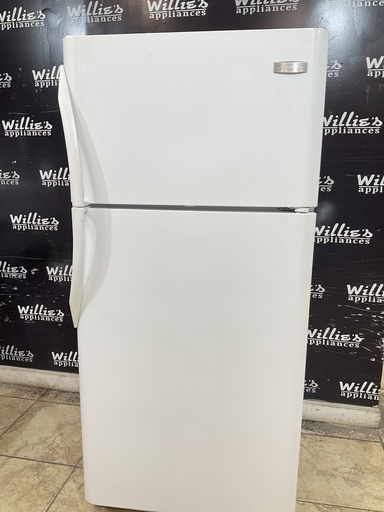 [99305] Frigidaire Used Refrigerator Top and Bottom 30x65 1/2” (White) 