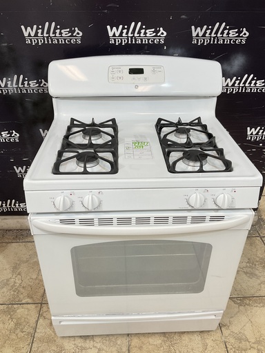 [99317] Ge Used Natural Gas Stove 30inches (White) 