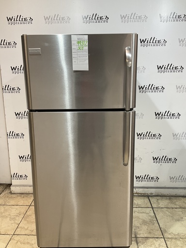 [99312] Frigidaire Used Refrigerator Top and Bottom 30x65 1/2” (Stainless Steel) 