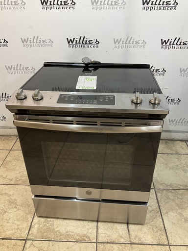 [99330] Ge Used Electric Stove 220volts (40/60 AMP) 30inches {3 prong} (Stainless Steel) 