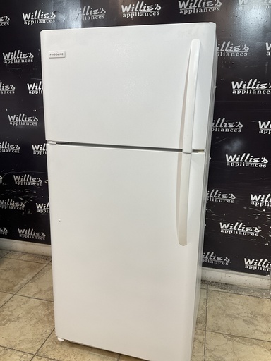 [99345] Frigidaire Used Refrigerator Top and Bottom 30x65 1/2” (White) 