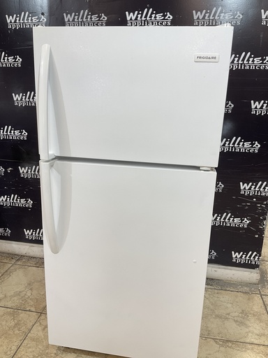 [99348] Frigidaire Used Refrigerator Top and Bottom 28x59 1/2” (White) 