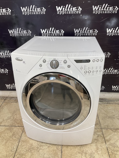 [99357] Whirlpool Used Electric Dryer 220volts (30 AMP) 27inches {4 prong} (White) 