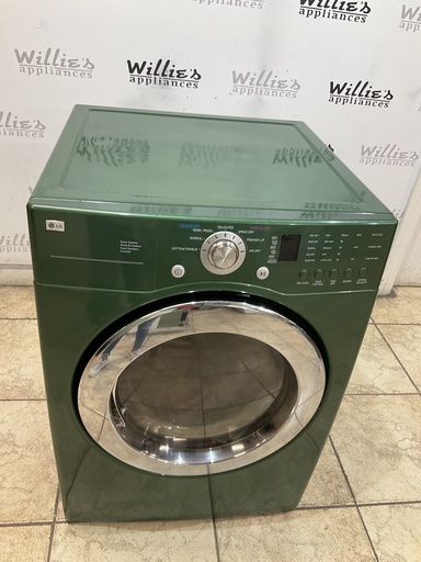 [99368] Lg Used Electric Dryer 220volts (30 AMP) 27inches {no cord} (Green)