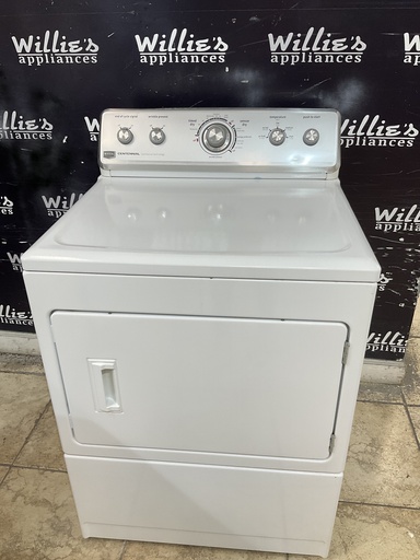 [99364] Maytag Used Electric Dryer 220volts (30 AMP) 27inches {4 prong} (White) 