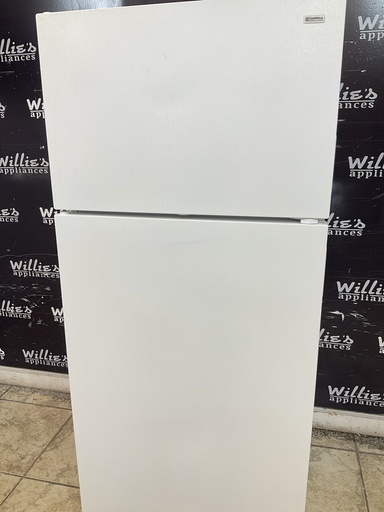 [99398] Kenmore Used Refrigerator Top and Bottom 28x64 1/2” (White) 