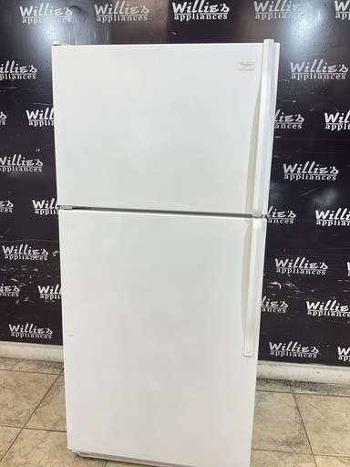 [99397] Whirlpool Used Refrigerator Top and Bottom 30x65 1/2” (White) 