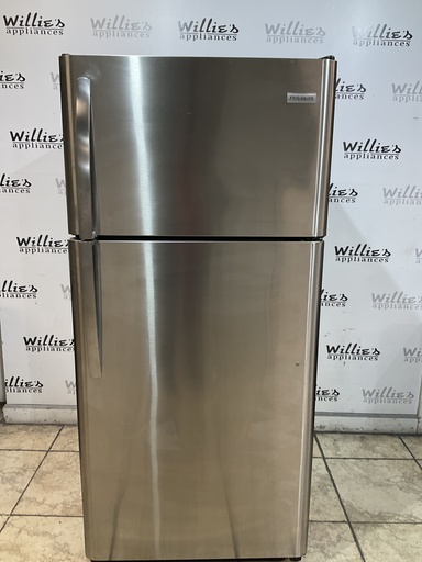 [99391] Frigidaire Used Refrigerator Top and Bottom 30x65 1/2” (Stainless Steel) 