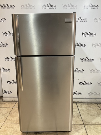 [99405] Frigidaire Used Refrigerator Top and Bottom 30x66 (Stainless Steel) 