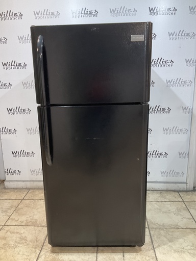 [99401] Frigidaire Used Refrigerator Top and Bottom 30x65 1/2” (Black) 