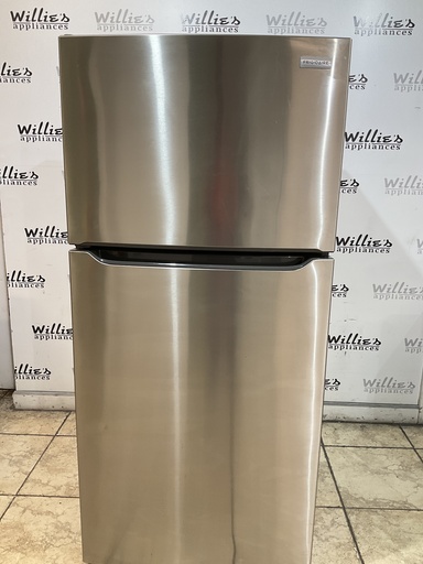 [99390] Frigidaire Used Refrigerator Top and Bottom 30x66 (Stainless Steel) 