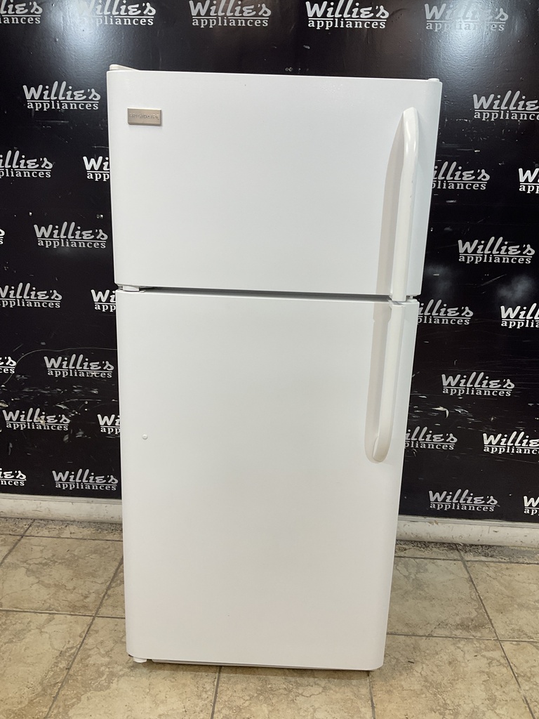 Frigidaire Used Refrigerator Top and Bottom 30x65 1/2” (White) 