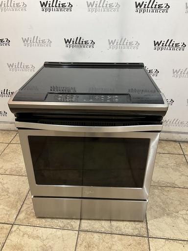 [99424] Whirlpool Used Electric Stove 220volts (40/50 AMP) 30inches {4 prong} (Stainless Steel) 