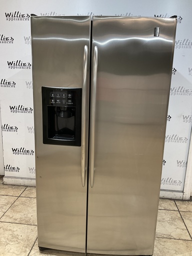 [99430] Ge Used Refrigerator Side by Side 36x68 1/2” (Stainless Steel)