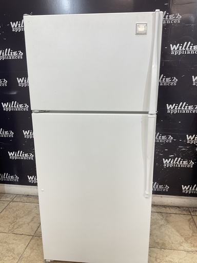 [99449] Whirlpool Used Refrigerator Top and Bottom 28x62 1/2” (White) 