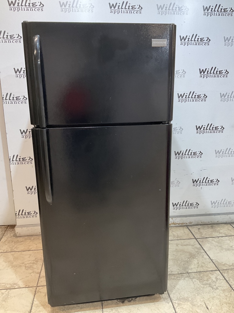 Frigidaire Used Refrigerator Top and Bottom 30x65 1/2” (Black) 