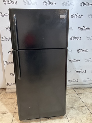 [99458] Frigidaire Used Refrigerator Top and Bottom 30x65 1/2” (Black) 