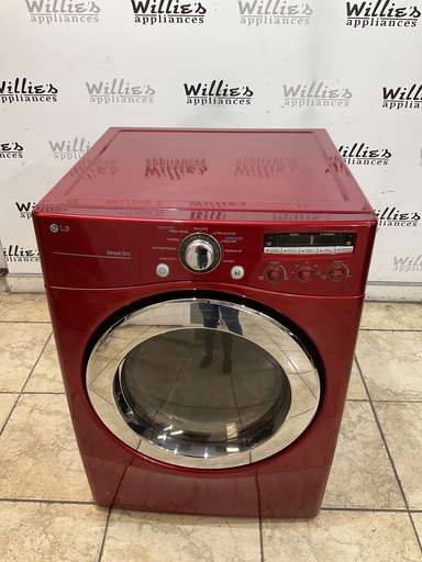 [99467] Lg Used Electric Dryer 220volts (30 AMP) 27inches {no cord} (Red) 