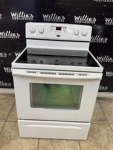 [99468] Maytag Used Electric Stove 220volts (40/50 AMP) 30inches  {4 prong} (White) 