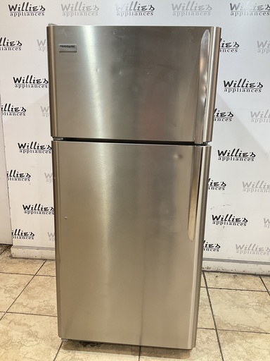 [99452] Frigidaire Used Refrigerator Top and Bottom 30x65 1/2” (Stainless Steel) 