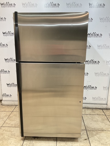 [99491] Kenmore Used Refrigerator Top and Bottom 33x65 1/2” (Stainless Steel) 