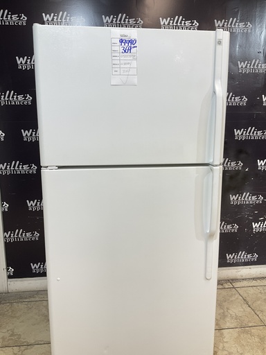 [99490] Ge Used Refrigerator Top and Bottom 33x67 (White)