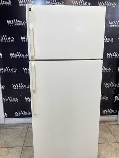 [99536] Hotpoint Used Refrigerator Top and Bottom 28x67 (Bisque) 
