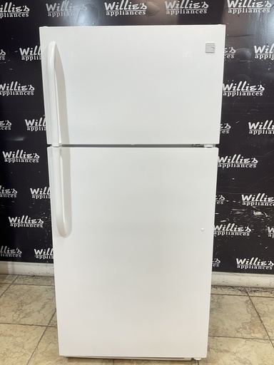 [99534] Kenmore Used Refrigerator Top and Bottom 30x65 1/2” (White) 