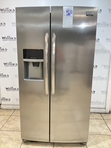 [99570] Frigidaire Used Refrigerator Side by Side Counter Depth 36x69 1/2” (Stainless Steel) 