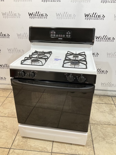 [99588] Hotpoint Used Natural Gas Stove 30inches (White/Black) 