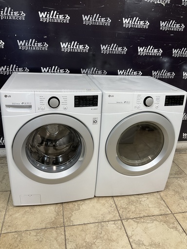 [99572] Lg Used Electric Set Washer/Dryer 220volts (30 AMP) 27inches {3 prong} (White) 