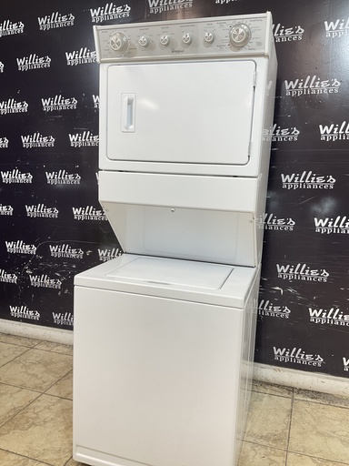 [99580] Whirlpool Used Natural Gas Unit Stackable 27x72 1/2” (White) 