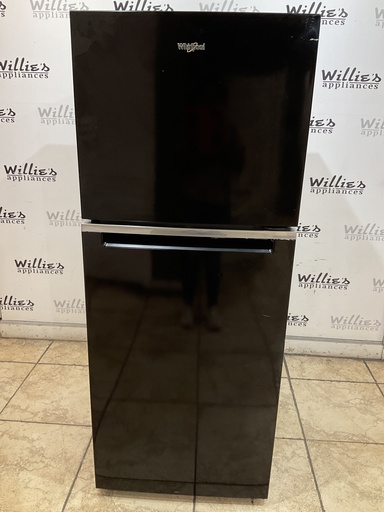 [99592] Whirlpool Used Refrigerator Top and Bottom 24x61 1/2” (Black)