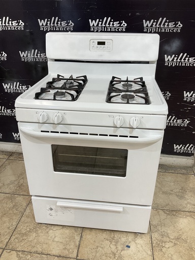 [99598] Frigidaire Used Natural Gas Stove 30inches (White) 