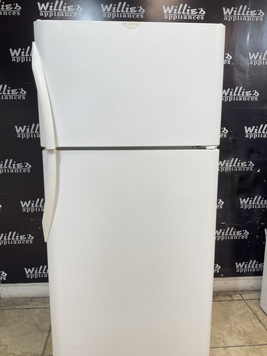 [99605] Frigidaire Used Refrigerator Top and Bottom 30x65 1/2” (White) 