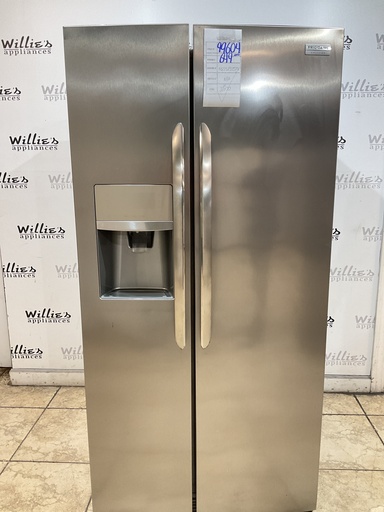 [99604] Frigidaire Used Refrigerator Side by Side 33 1/2” x 70” (Stainless Steel) 