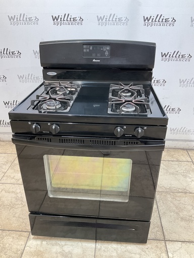 [99619] Amana Used Natural Gas Stove 30inches (Black)